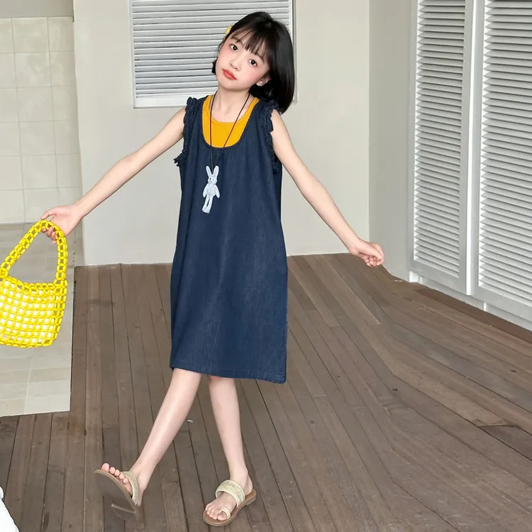 简约潮牌店铺儿童服装2025年款衣服女童装夏装套装6-12岁高级感15