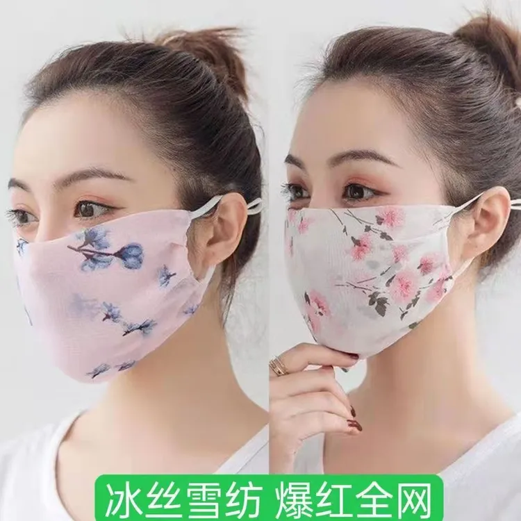 春夏季防晒防紫外线遮阳韩版口罩透气可水洗防尘薄款可调节口罩