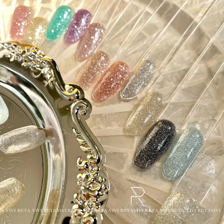 RETA VIVI 12色爆闪闪钻胶超亮美甲专用2.5g