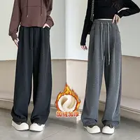 冬季新款弯刀女款爆款2025小个子高腰显瘦窄版阔腿裤香