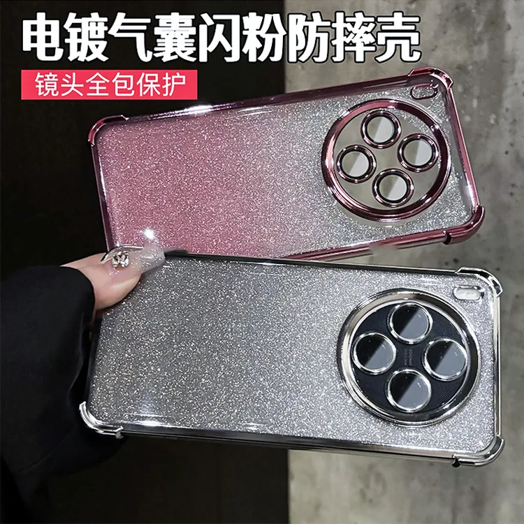 四角气囊防摔闪粉电镀适用vivoy500pro手机壳镜头全包高级y300pro