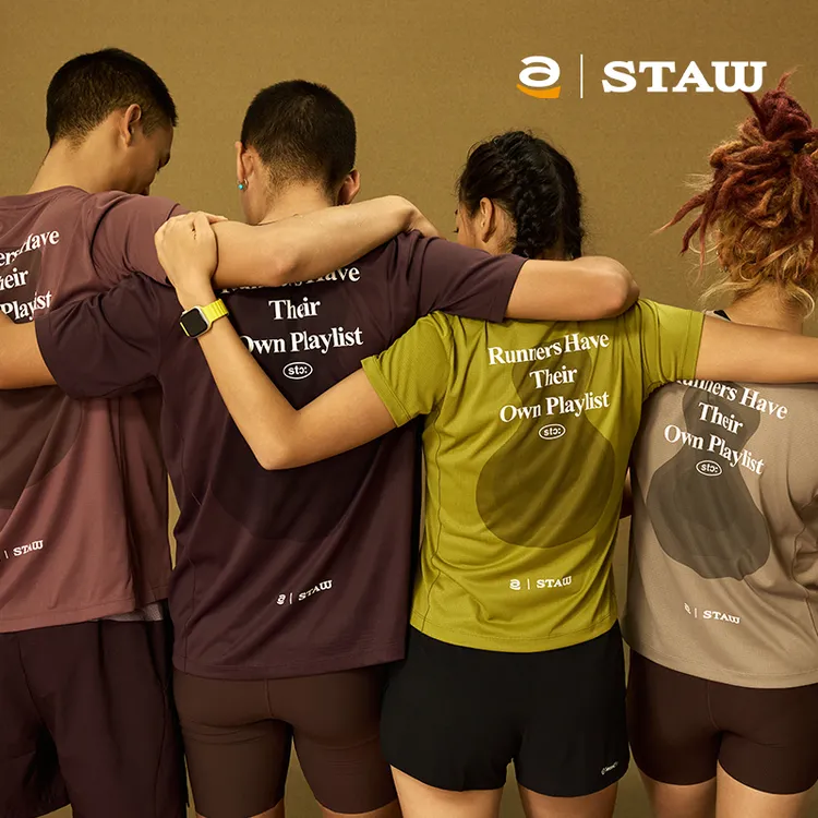 STAW世拓【达人】音乐主题印花短袖T恤吸湿排汗运动跑步速干衣