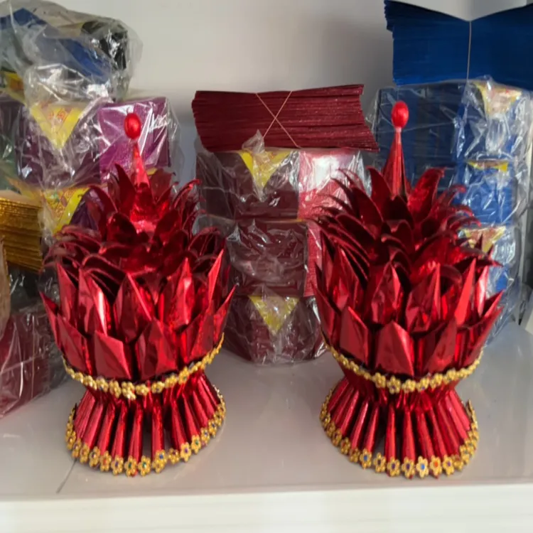 结婚天地摆件莲花盏成品一对（不支持退货）