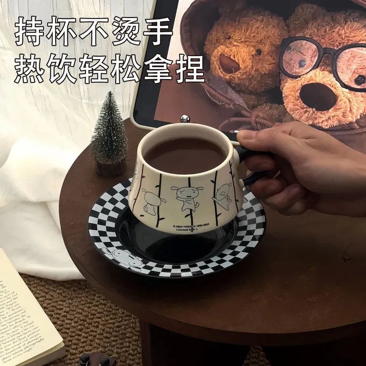 蜡笔小新陶瓷马克杯水杯子情侣咖啡杯早餐杯生日礼物泡茶家用杯