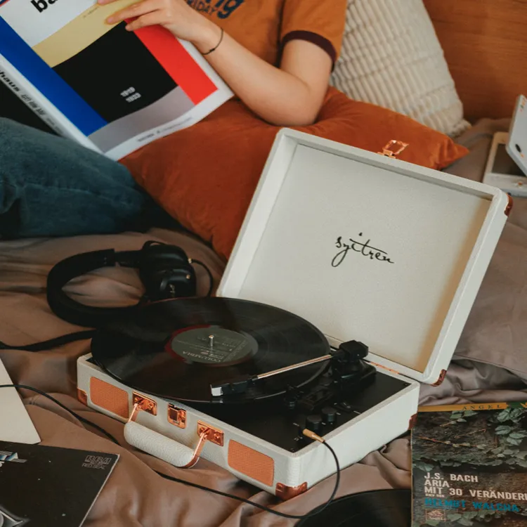 Syitren赛塔林ORVOK黑胶唱片机推荐便携式黑胶机蓝牙一体机礼品