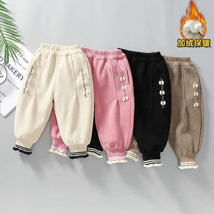 巴拉巴拉男孩女孩婴儿童加绒裤子2025新款休闲男宝宝秋冬季一体绒