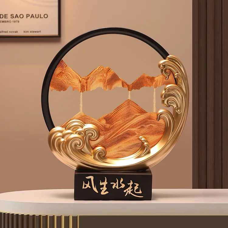 2025新款流沙画摆件轻奢办公室客厅酒柜玄关电视柜装饰品乔迁礼物