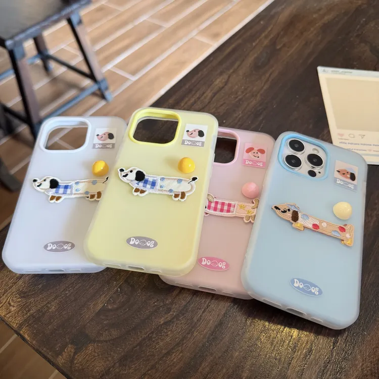 可爱小狗适用苹果iphone小米15promax防摔vivo华为oppo手机壳女