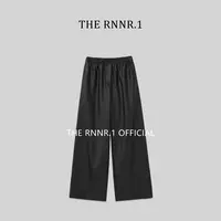 THE RNNR.1黑色 蛋白皮 弹力松紧 廓形皮裤
