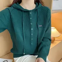 785#新款时尚针织衫连帽宽松打底衫女士洋气上衣704