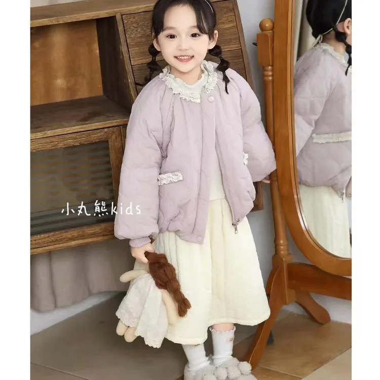 【芋泥紫】原版正版！2025韩版公主百搭棉服棉袄加厚甜美女童中小童