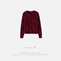 Meiying-小众圆领排扣宽松显瘦针织衫YA5QZ097