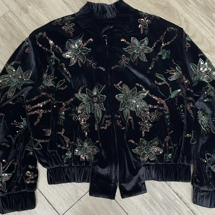 圆领女口袋薄款拉链街头风短外套春秋女装气质复古