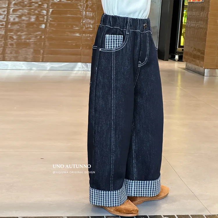 现货「UNO AUTUNNO」【格调】不褪色牛仔女中大冬牛仔加绒裤GD2481