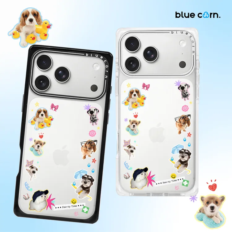 Bluecorn蓝色苞米小狗派对适用于苹果iPhone17/16/15ProMax手机壳