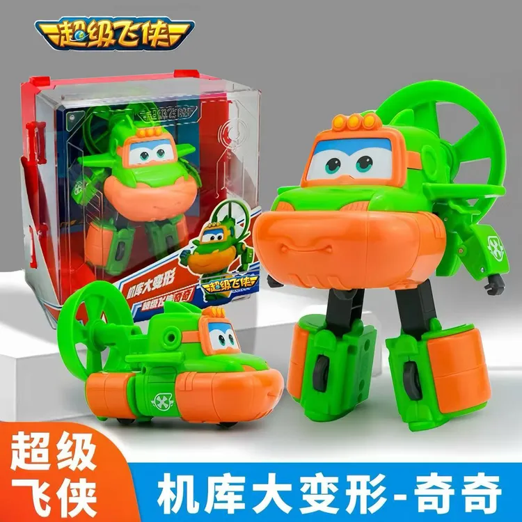 【新款】超级飞侠机库版大号变形机器人奇奇金小薇酷雷小爱玩具礼物