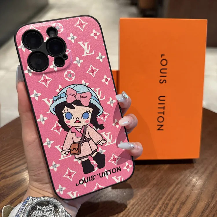 卡通女孩适用苹果16promax手机壳iPhone15pro创意17防摔14全包ins