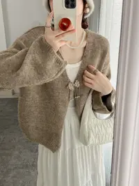 ［双节大促］韩系慵懒风灯笼袖毛衣外套女秋冬