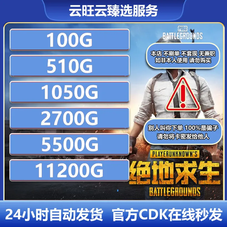 steam端游绝地求生PUBG 金币 G币 G-Coin GB CDK兑换码gb激活码