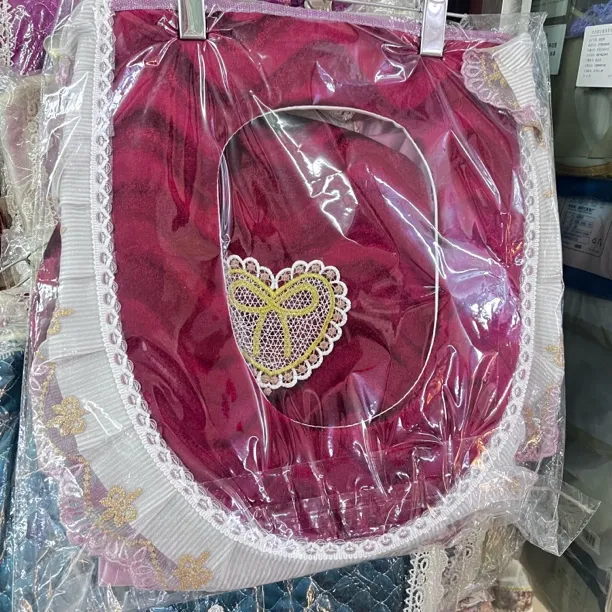 防尘马桶套三件套防水可拆卸坐便套可折叠编织便携坐便器加热