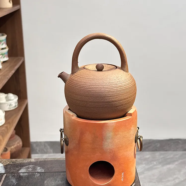 潮州老岩泥提梁壶砂铫壶明火户外烧水壶煮茶壶