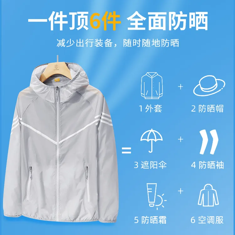 啄木鸟夏季新款防晒衣冰丝透气防紫外线旅游连帽情侣多巴胺防晒衣