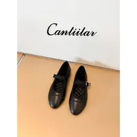 CANTIILAR 高定小香羊皮一字带平底单鞋   JY1822