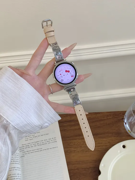 插画KT手镯拼皮高级感表带适用华为GT5/watch5gt4watch4可爱女GT3