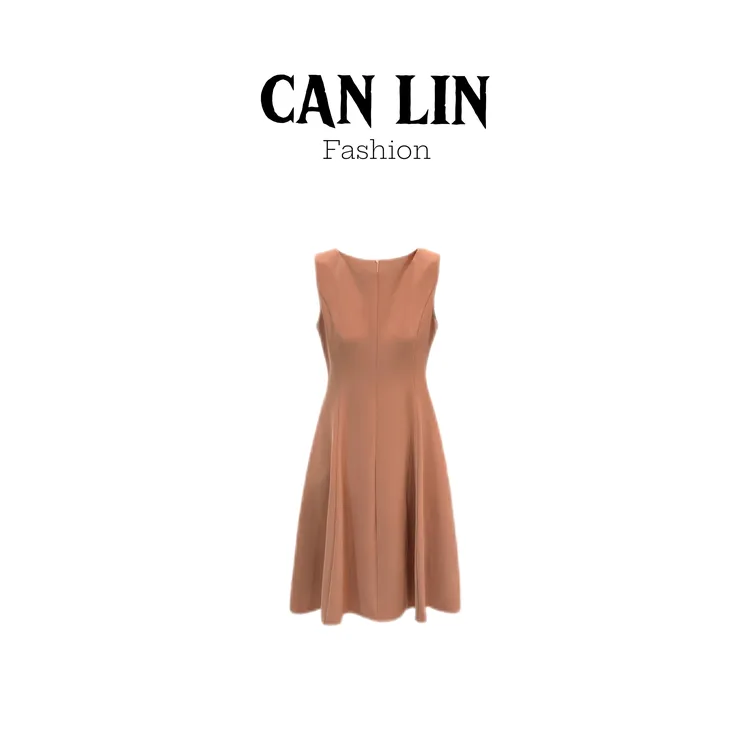 CANLIN|简约韩系气质百搭无袖收腰显瘦A字短款连衣裙G213