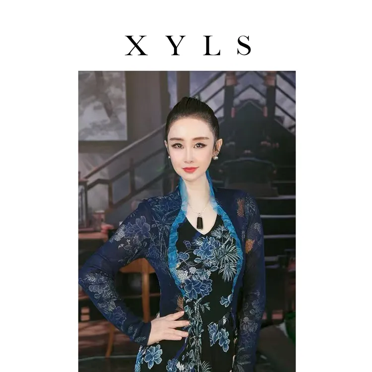 加绒弹力网纱连衣裙秋冬T006979