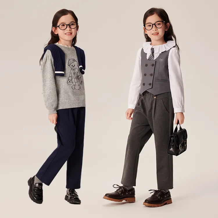 PawinPaw卡通小熊童装春秋女童舒适好穿梭织裤休闲裤PCTAE3821M