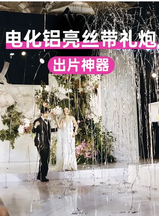 银丝带金丝带礼花筒彩带婚庆结婚户外流星雨加量填充《安全网罩》