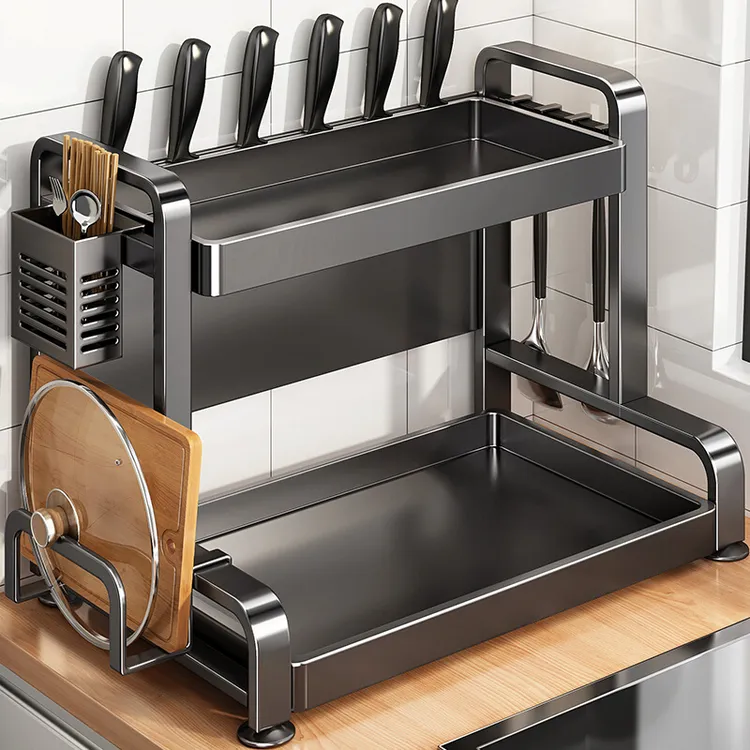 优勤厨房调料品置物架台面多功能调料架子油盐酱醋调味瓶罐收纳盒