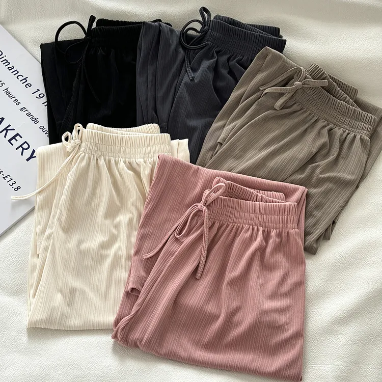 【纵享丝滑】新款夏季冰丝直筒裤亲子装百搭神裤儿童韩版慵懒风