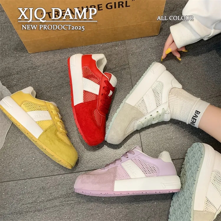 网鞋女透气网面软底不累脚德训鞋2025新款春夏超火休闲阿甘运动鞋