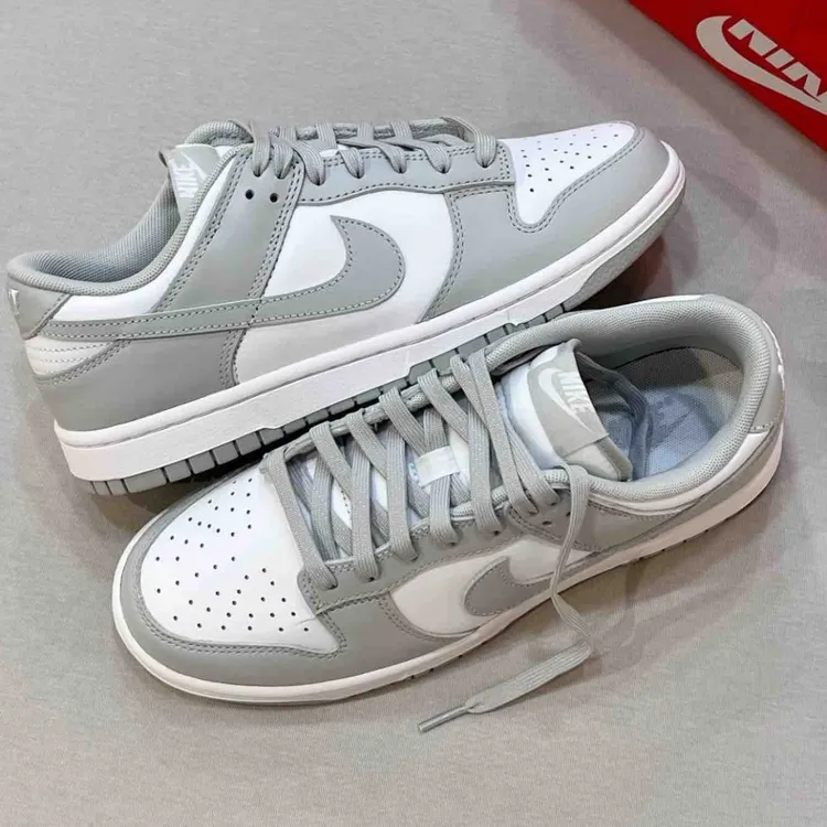 NIKE耐克男鞋Dunk Low 白灰 轻便百搭低帮休闲运动板鞋HF5441-105