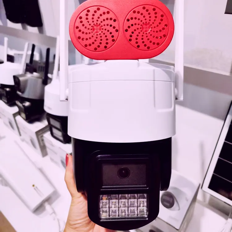 有电无网双光黑夜如白昼彩360全景可对讲户外监控摄像头