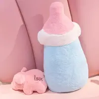 【福乐】君一可爱毛绒玩具奶瓶抱枕1个【50cm】（手工测量误差2-4cm）