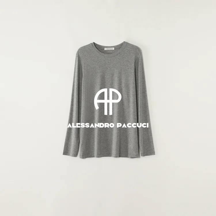 AP洛哥53151TT【冬日面膜T/长袖】莱赛尔圆领多色时尚百搭T恤