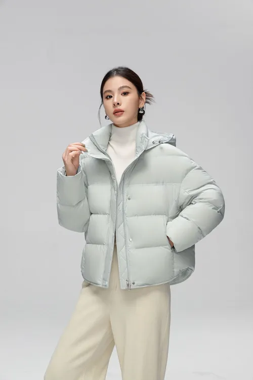 【斓澜专属】女小个子25年冬季新款时尚面包服保暖短款羽绒服33010