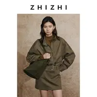 致知 舞春风 复古短夹克小立领落肩宽松25年秋季新款ZZ2EAWJQ023