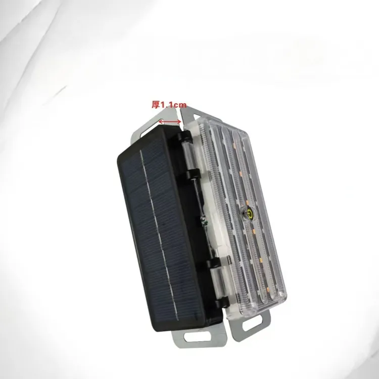 汽车摩托车电车太阳能免接线彩色爆闪警示灯防追尾装饰灯