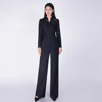浒城古娘羊毛中式刺绣女西服清波竹影套装HCSS050671+HCSS050672