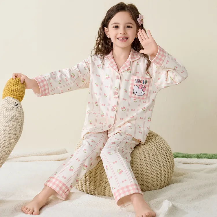 【纯棉亲子装】女童睡衣纯棉舒适亲肤柔软女孩家居服长袖长裤印花