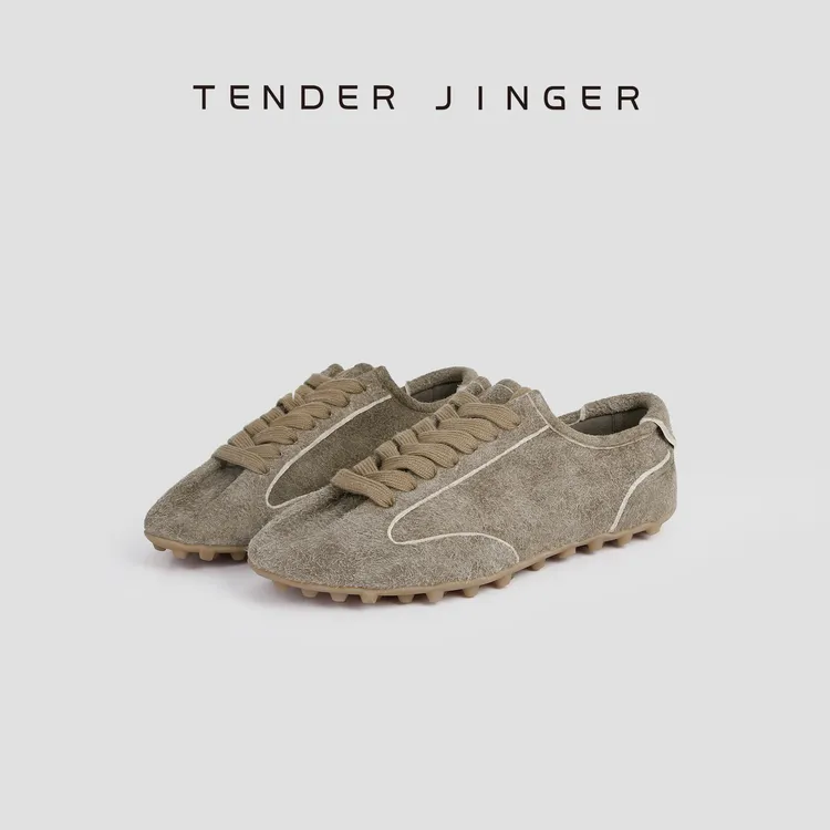 Tender Jinger｜线下专供 复古反绒绑带平底运动休闲鞋 M250730
