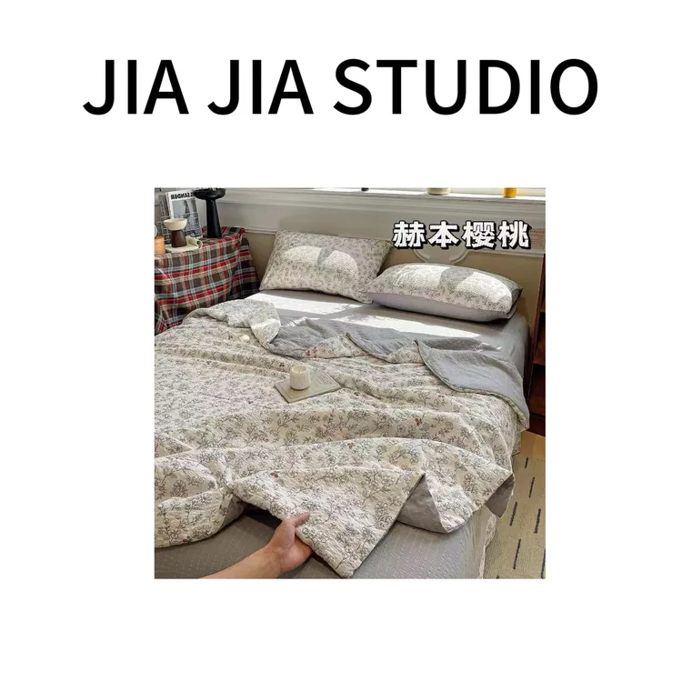【嘉嘉推荐】#382 ins卡通清新泡芙纱夏凉被四件套