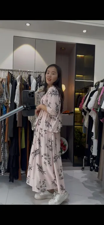 依目了ran剪标撤柜新中式套装竹子套装裙