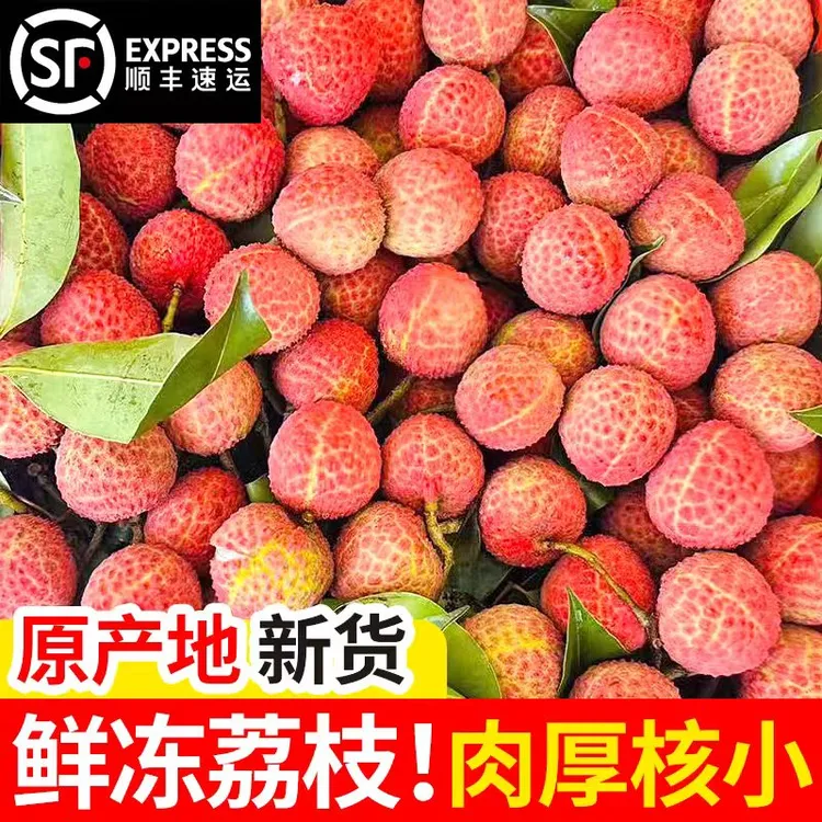 新鲜冷冻荔枝新鲜水果应季采摘速冻冻眠荔枝液氮锁鲜现货发货冷冻