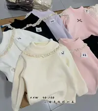 女宝圆领加绒打底衫