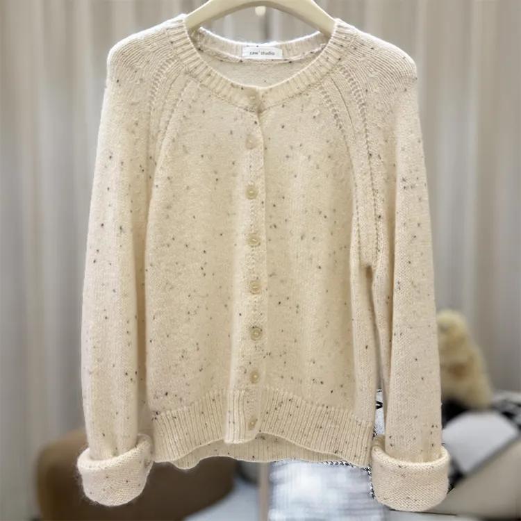 zaw大码胖mm花纱毛衣女秋季新款宽松慵懒外搭针织上衣/25419